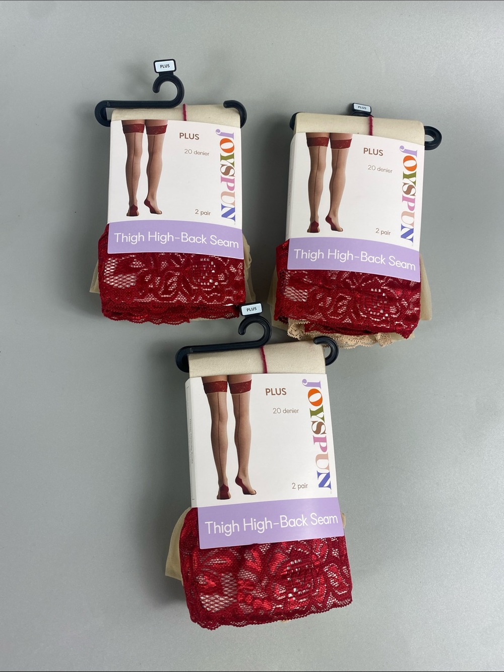 PLUS Lace Top Thigh Highs Back Seam Bundle